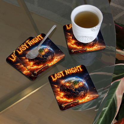 Untersetzer (4er-Set) "Last Night" - Weiß