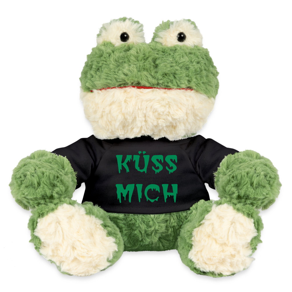 Maskottchen Frosch "Küss mich" - mit Customizer personalisierbar - Schwarz