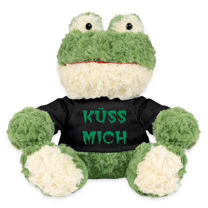 Maskottchen Frosch "Küss mich" - mit Customizer personalisierbar - Schwarz