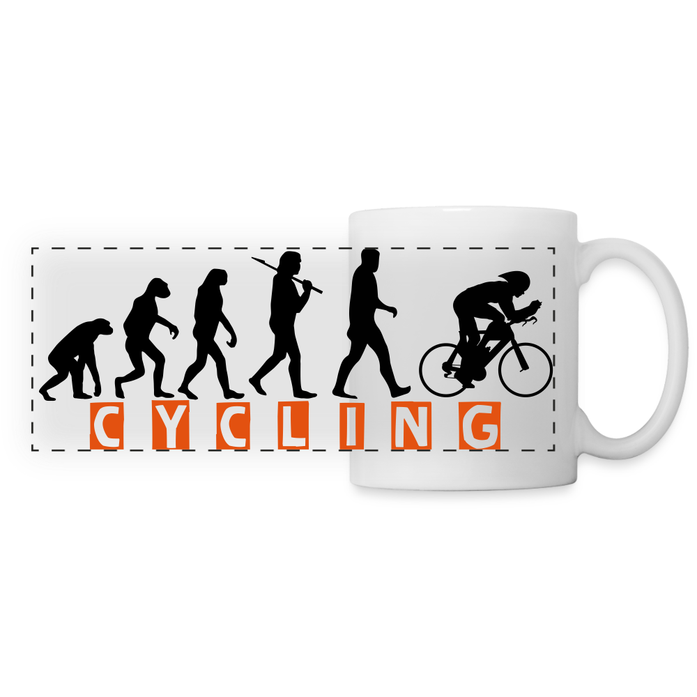Panoramatasse "Cycling" - mit Customizer personalisierbar - Weiß