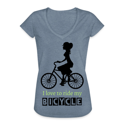 Vintage T-Shirt Damen "Bicycle" - Vintage Denim