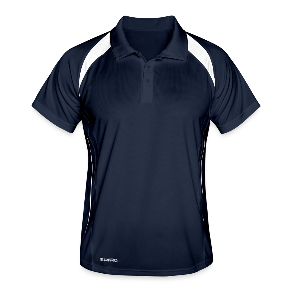 Poloshirt atmungsaktiv Herren "Soccer" - Navy/Weiß