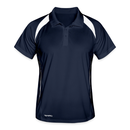 Poloshirt atmungsaktiv Herren "Soccer" - Navy/Weiß