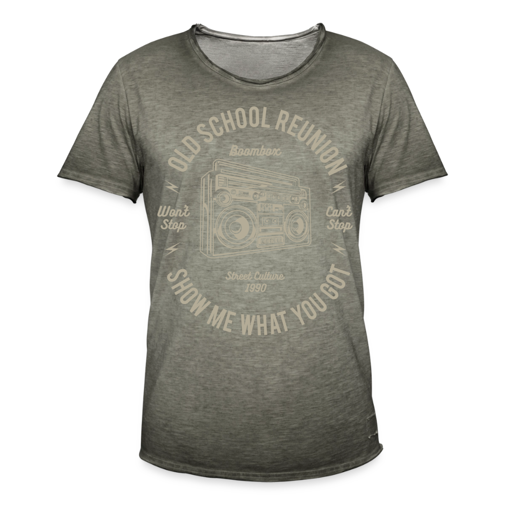 Vintage T-Shirt "Oldschool" - Vintage Khaki