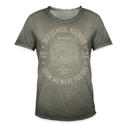 Vintage T-Shirt "Oldschool" - Vintage Khaki