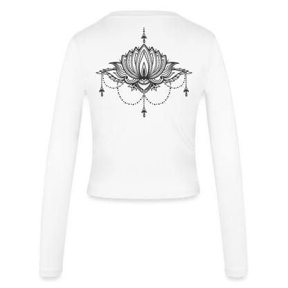 Frauen Slim Fit Langarmshirt "Henna" - Weiß