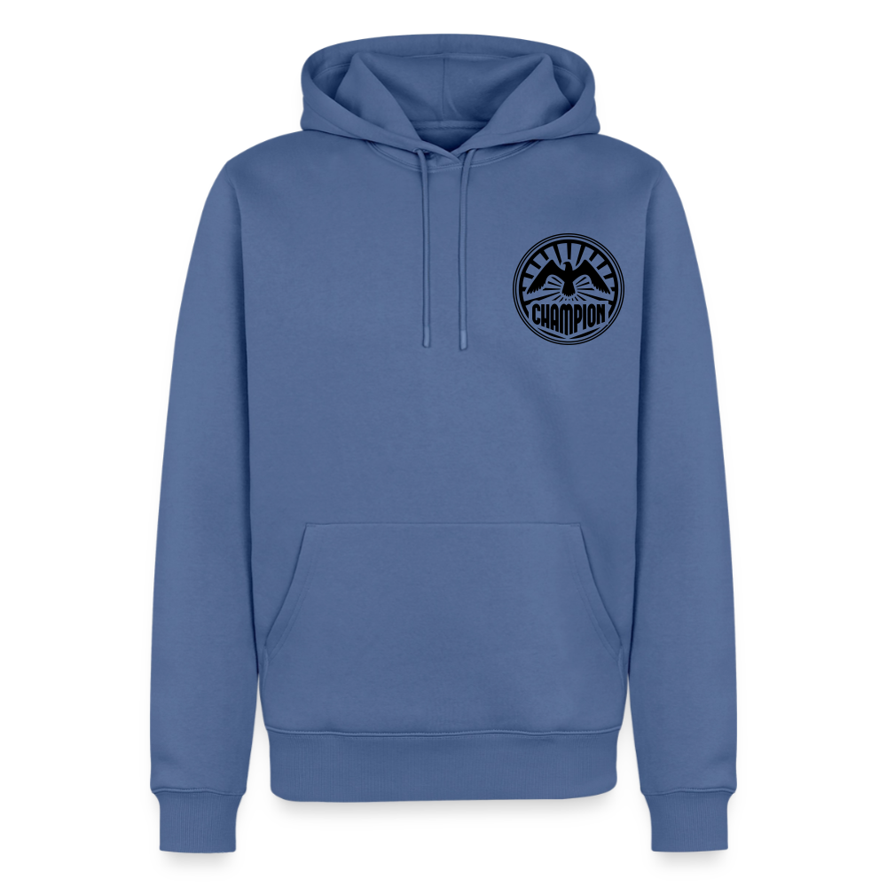 Premium Hoodie Herren "Soccer-Champion" - Taubenblau