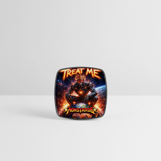 Viereckiger Kühlschrankmagnet "Treat me" - Weiß