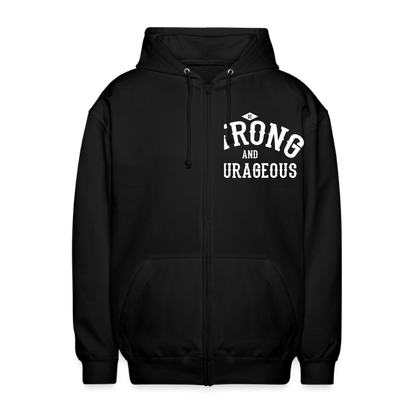 Kapuzenjacke "Be Strong" - Schwarz