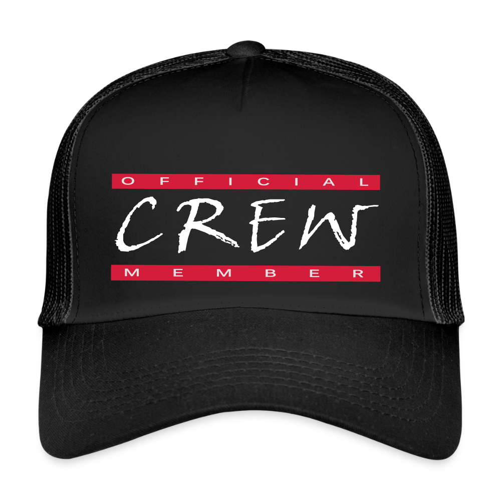 Trucker Cap "Crew" - Schwarz/Schwarz