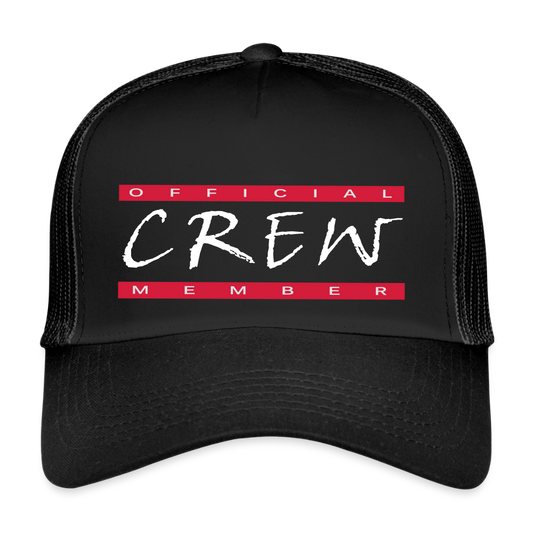 Trucker Cap "Crew" - Schwarz/Schwarz
