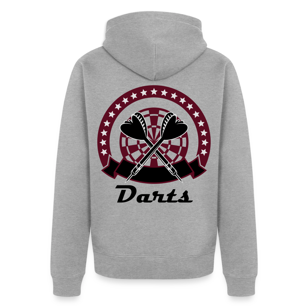 Premium Kapuzenjacke Herren "Darts" - Grau meliert