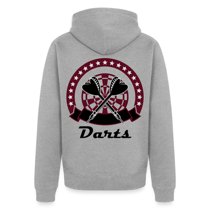 Premium Kapuzenjacke Herren "Darts" - Grau meliert