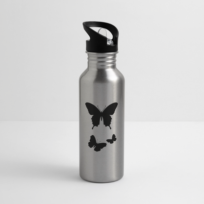 Trinkflasche "Schmetterlinge" - Lightsilver