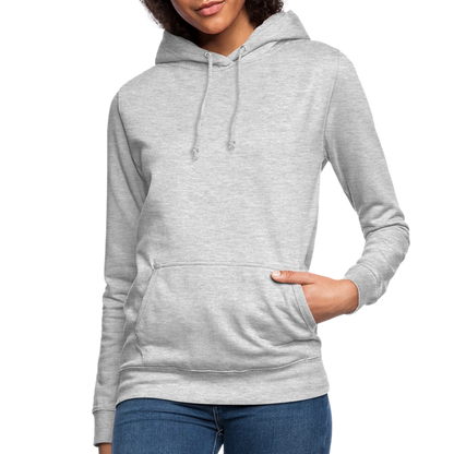 Frauen Hoodie "Totenkopf-Schwert" - Hellgrau meliert