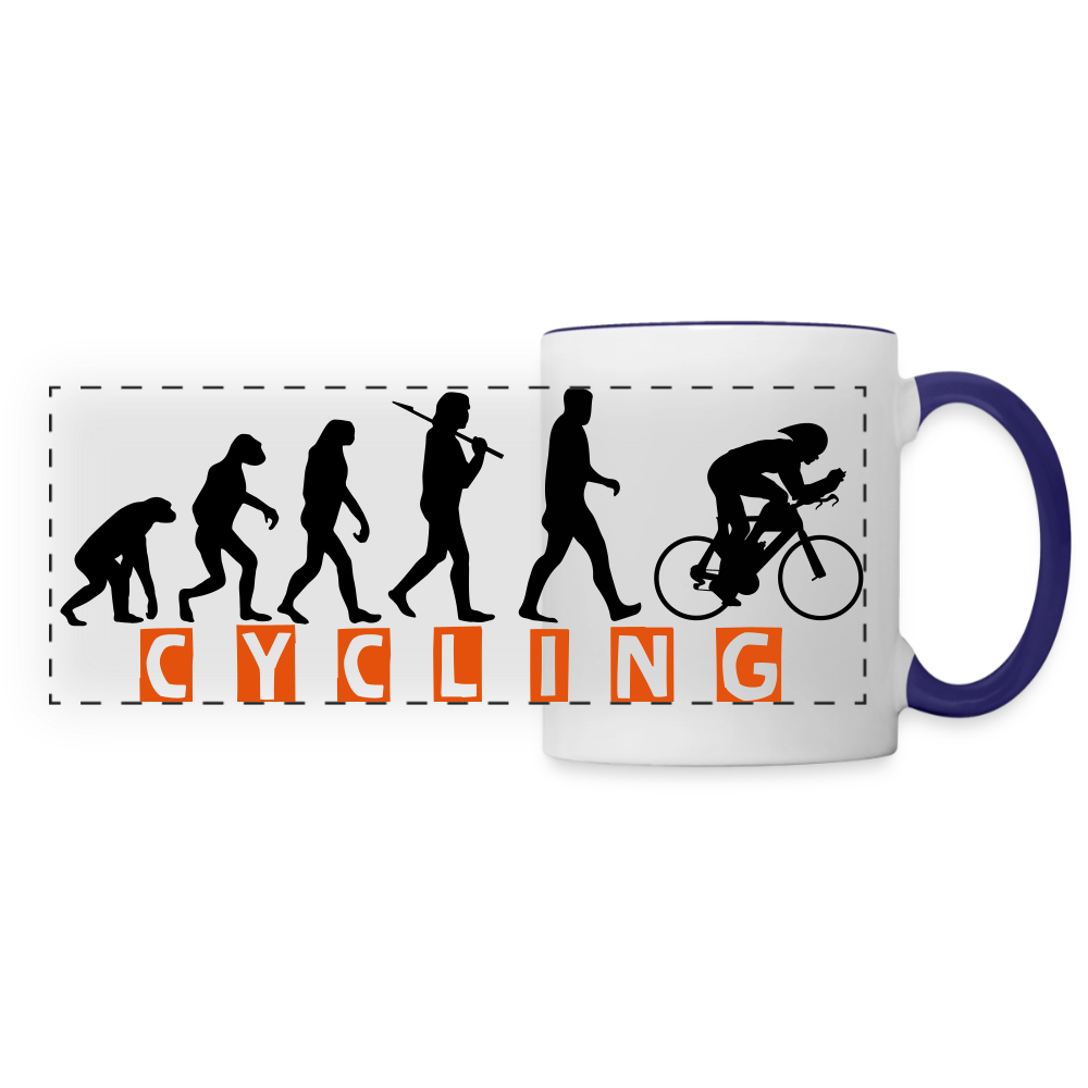 Panoramatasse "Cycling" - Weiß/Kobaltblau