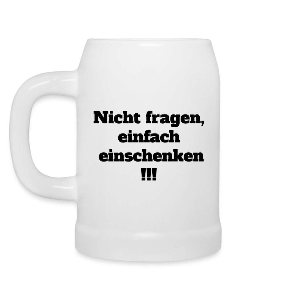 Bierkrug "Beer" mit Customizer personalisierbar - Weiß