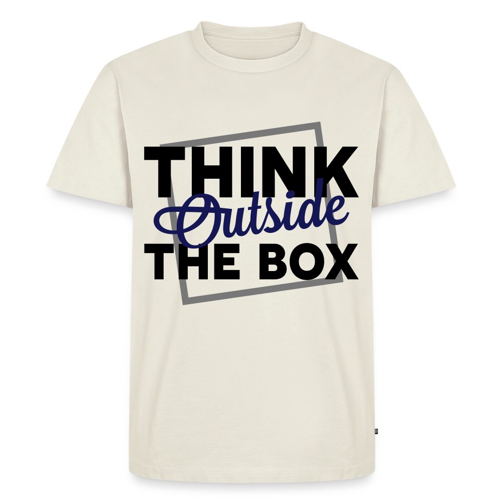 Premium T-Shirt "Outside the box" - Naturweiß