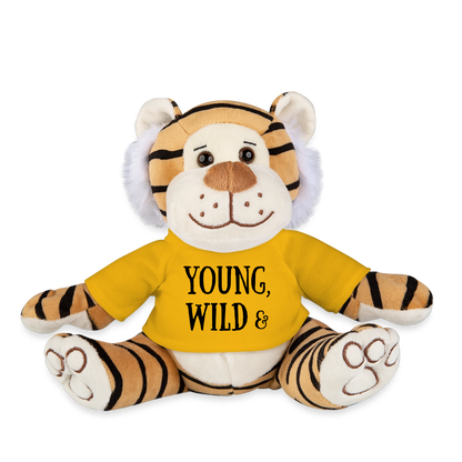 Maskottchen Tiger "Wild & Sexy" - Sonnengelb