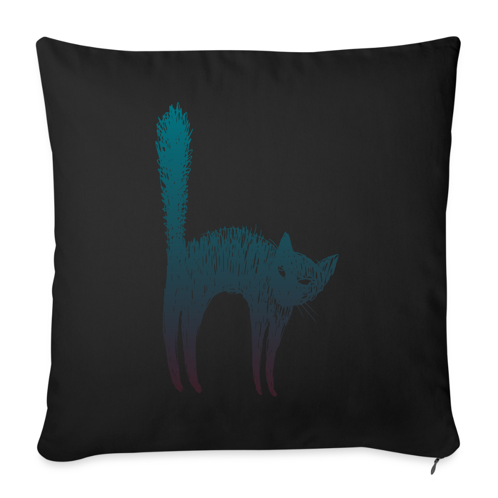 Sofakissenbezug 44 x 44 cm "Hallow-Cat" - Schwarz