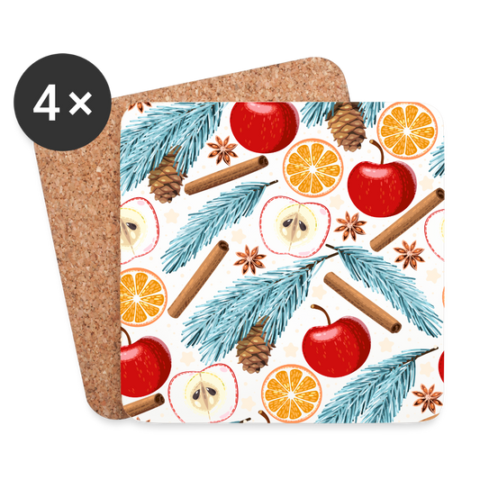 Untersetzer (4er-Set) "X-Mas" - Weiß
