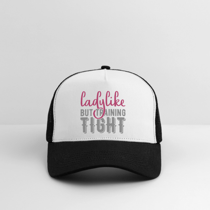 Trucker Cap "Ladylike" - Weiß/Schwarz