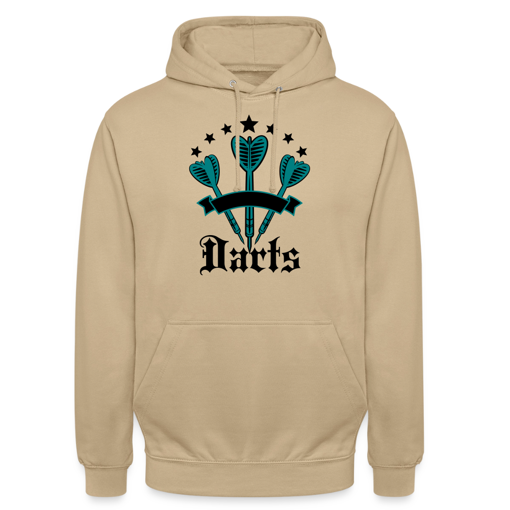 Hoodie Unisex "Darts" - Beige