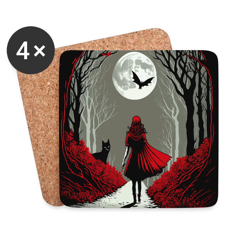 Untersetzer (4er-Set) "Vollmond" - Weiß