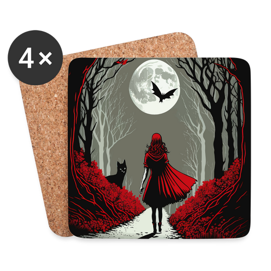 Untersetzer (4er-Set) "Vollmond" - Weiß