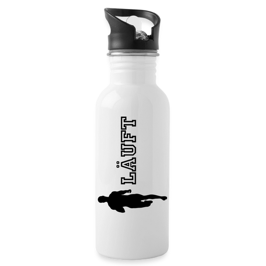 Trinkflasche "Läuft" - Weiß