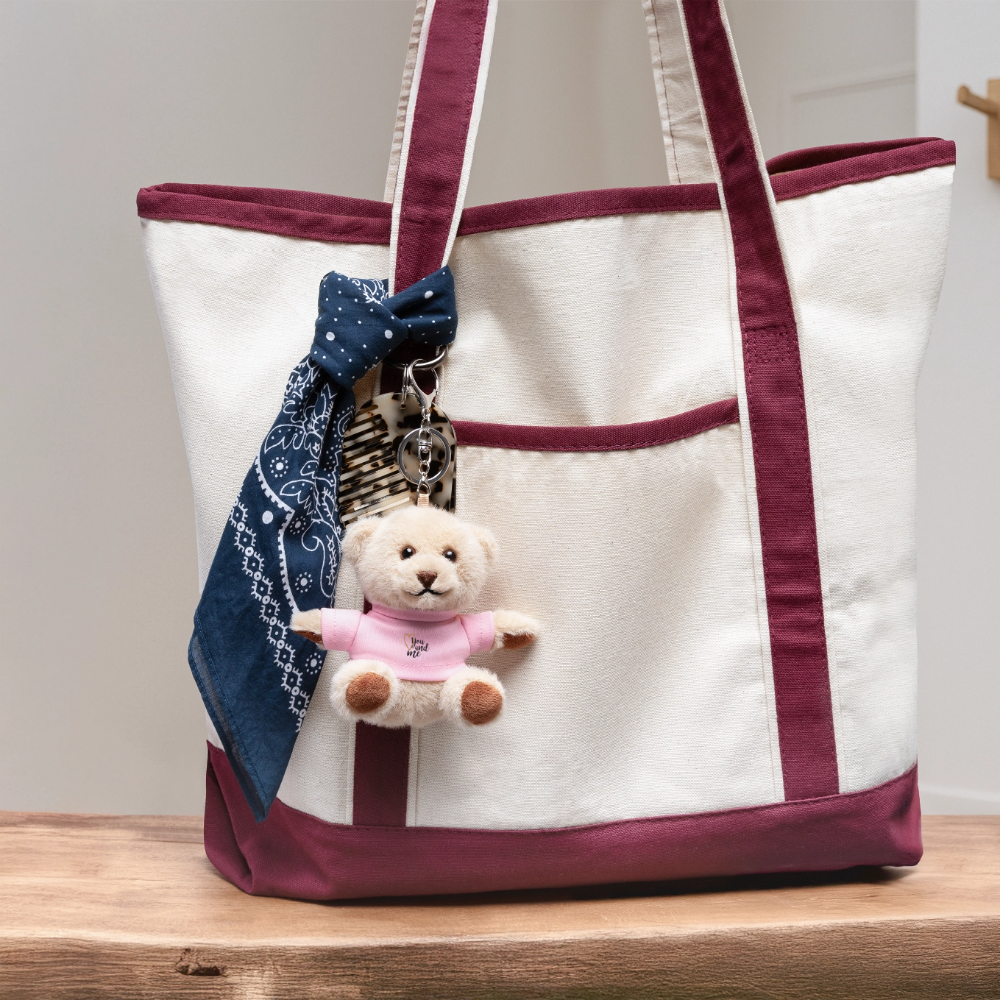 Kuscheltier Schlüsselanhänger "You and me" - Rosa