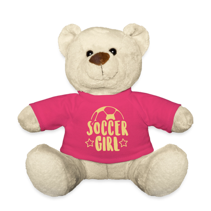 Maskottchen Teddy "Soccer Girl" - Pink
