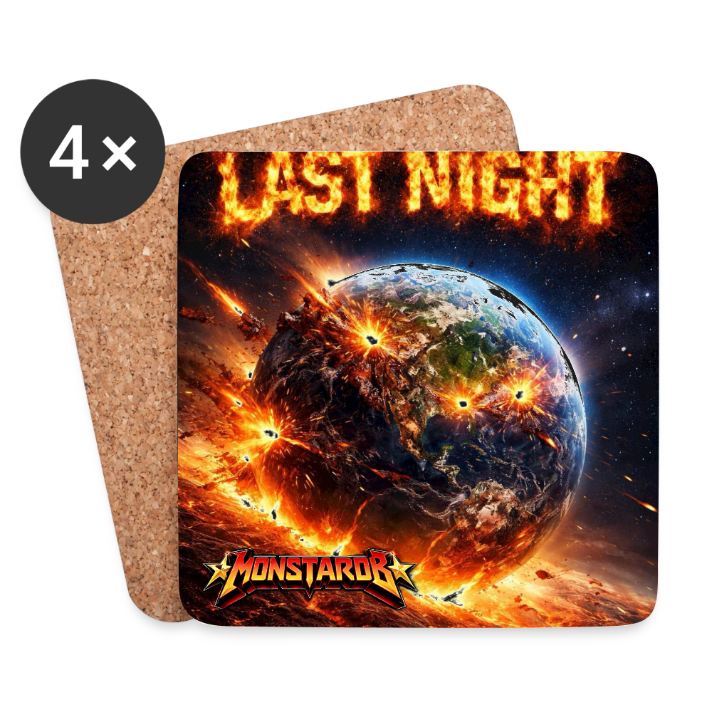 Untersetzer (4er-Set) "Last Night" - Weiß