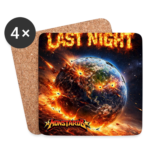 Untersetzer (4er-Set) "Last Night" - Weiß