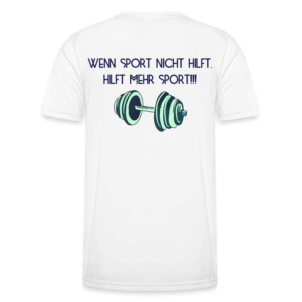 Funktions-T-Shirt Herren "Mehr Sport" - mit Customizer personalisierbar - Weiß
