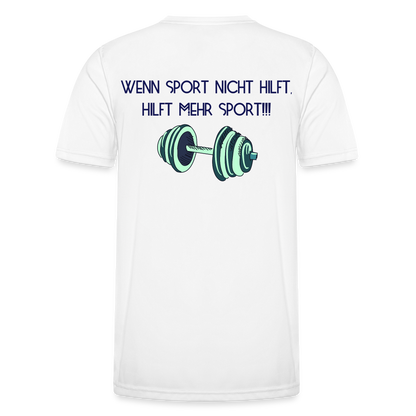 Funktions-T-Shirt Herren "Mehr Sport" - mit Customizer personalisierbar - Weiß