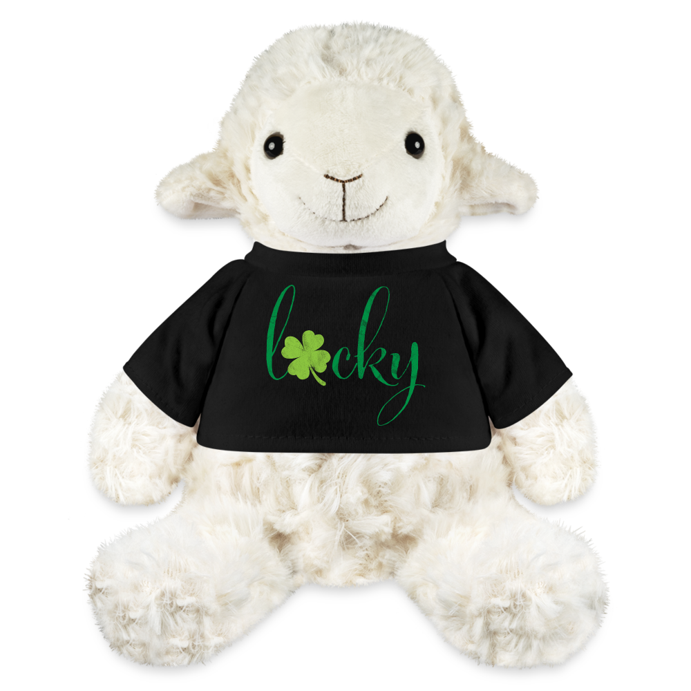 Maskottchen Schaf "Lucky" - mit Customizer personalisierbar - Schwarz