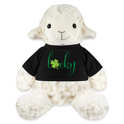 Maskottchen Schaf "Lucky" - mit Customizer personalisierbar - Schwarz