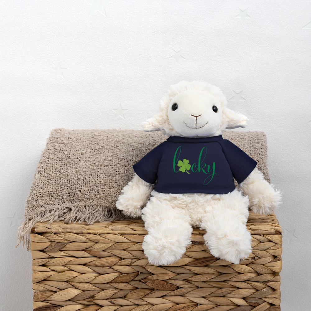 Maskottchen Schaf "Lucky" - mit Customizer personalisierbar - French Navy
