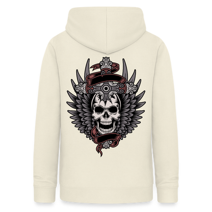 Frauen Hoodie "Totenkopf-Schwert" - Vanille-Milchshake