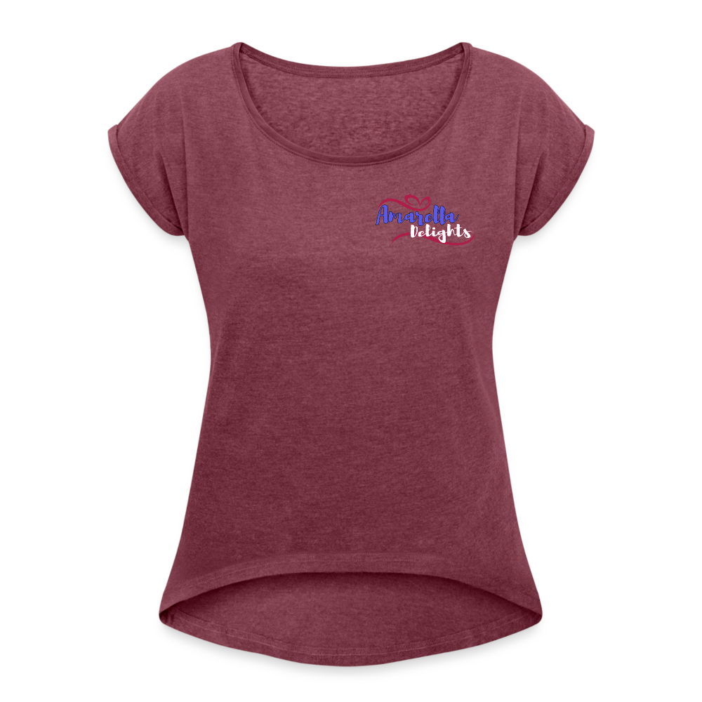 T-Shirt Damen "Amarella-Delights" - Bordeauxrot meliert