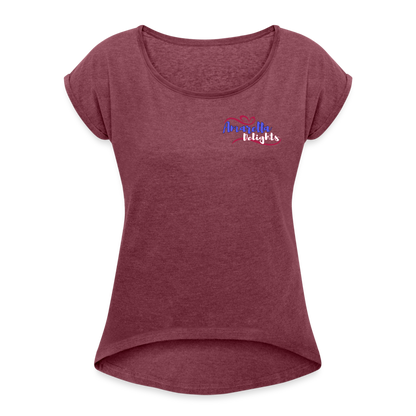 T-Shirt Damen "Amarella-Delights" - Bordeauxrot meliert