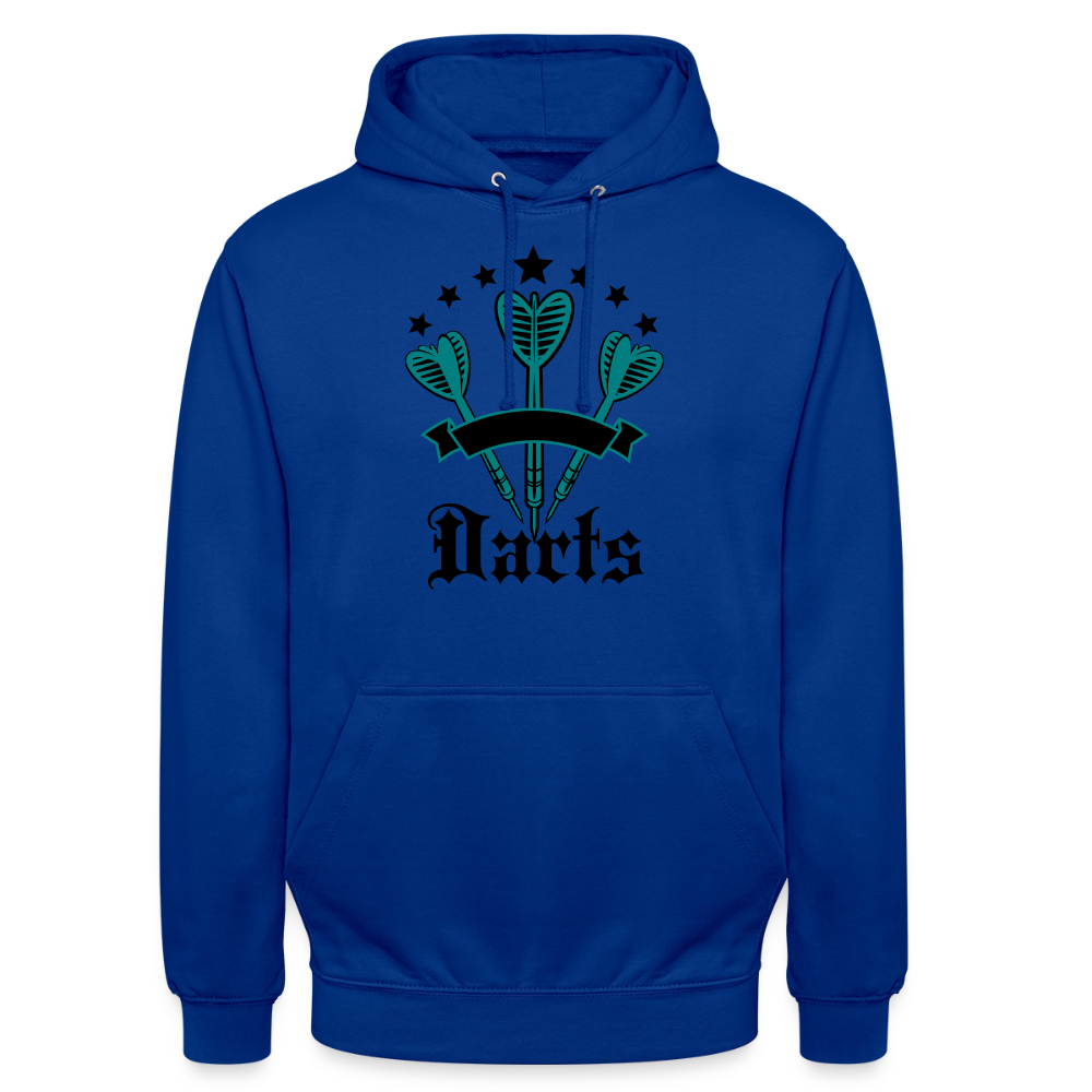 Hoodie Unisex "Darts" - Royalblau