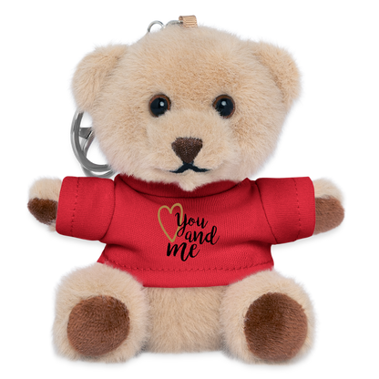 Kuscheltier Schlüsselanhänger "You and me" - Rot