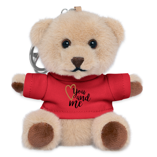 Kuscheltier Schlüsselanhänger "You and me" - Rot