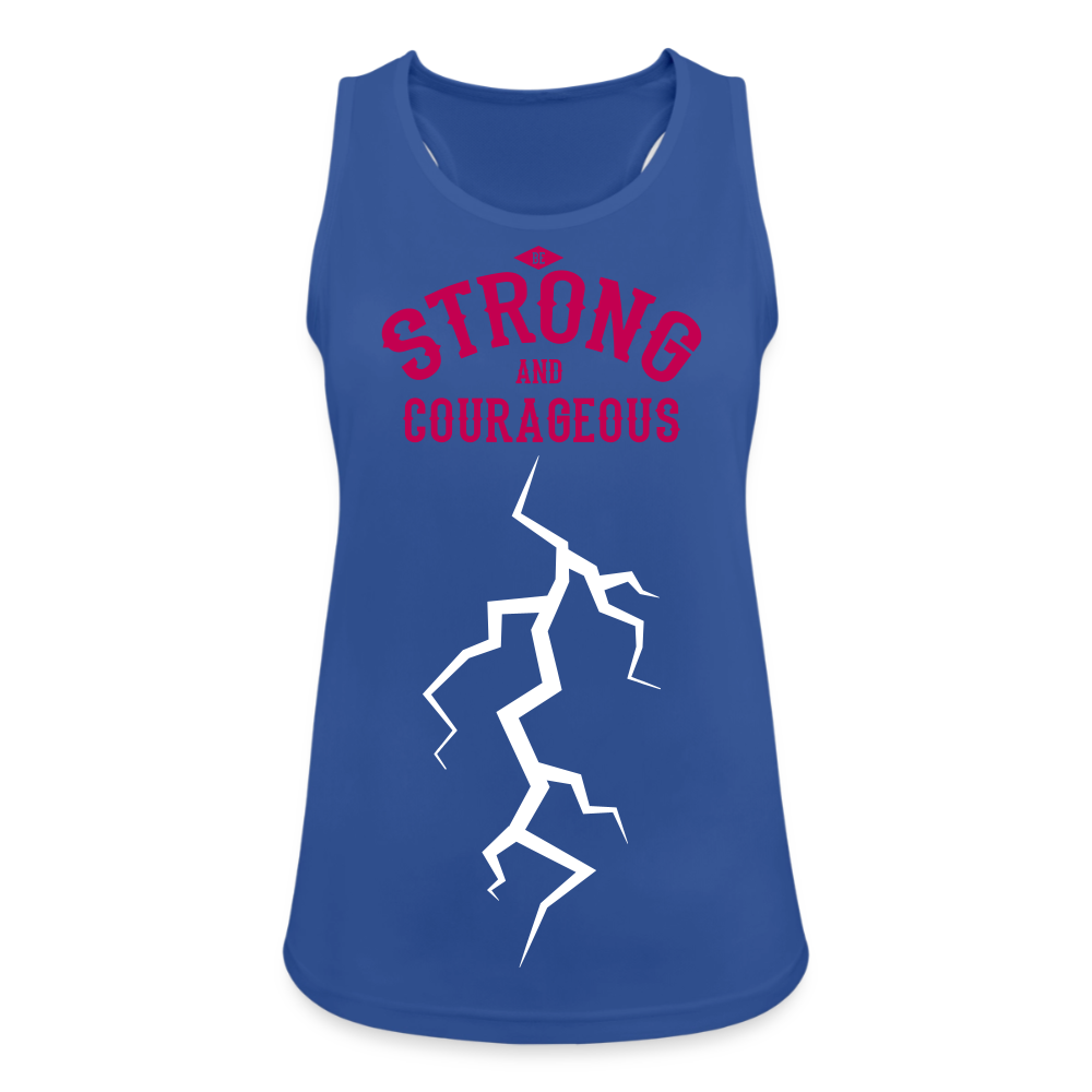 Tanktop atmungsaktiv "Be strong" - Royalblau
