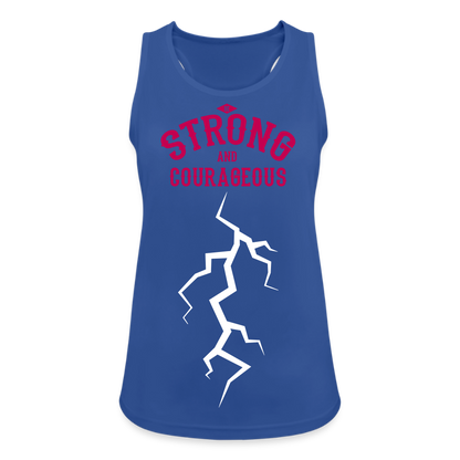 Tanktop atmungsaktiv "Be strong" - Royalblau