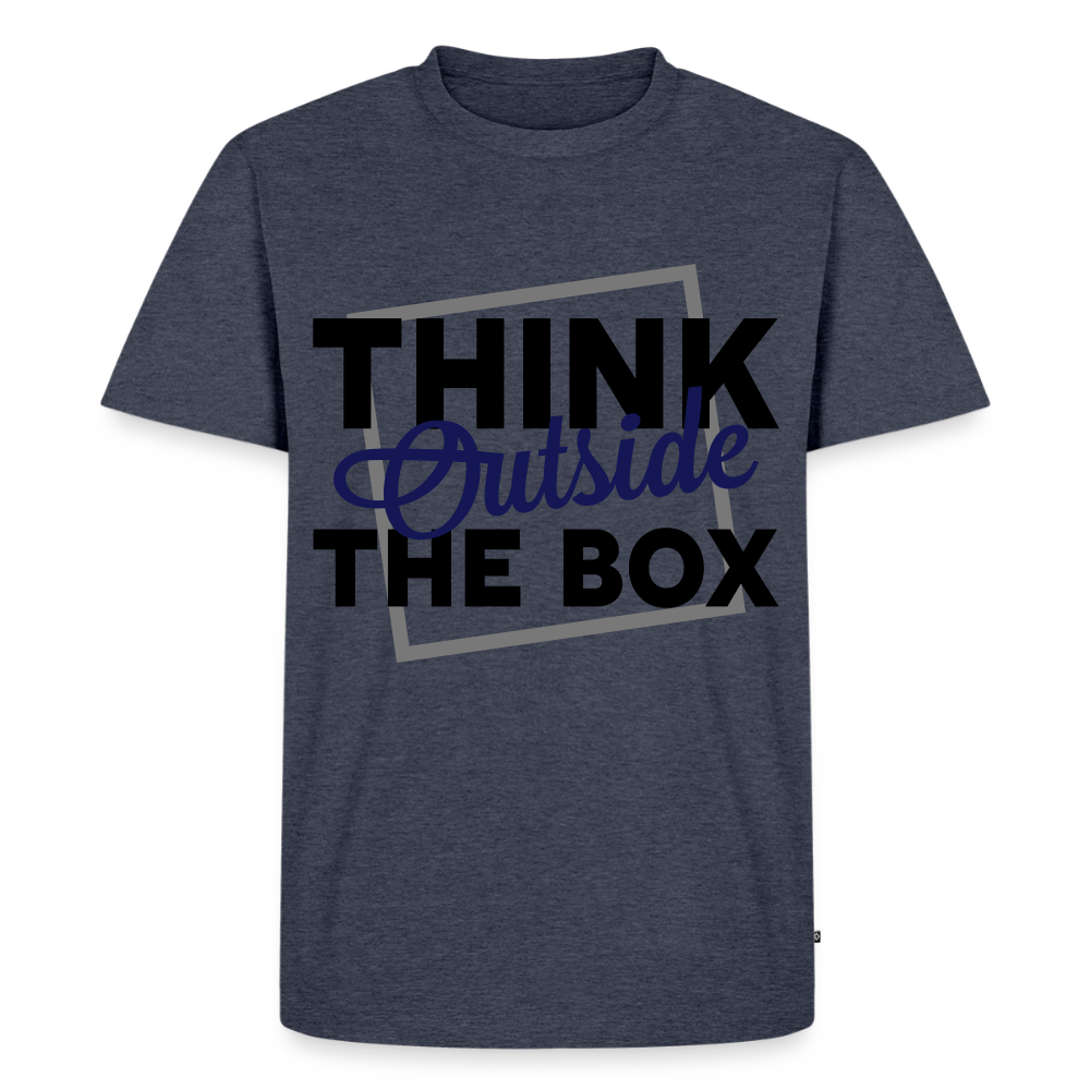 Premium T-Shirt "Outside the box" - Jeansblau 