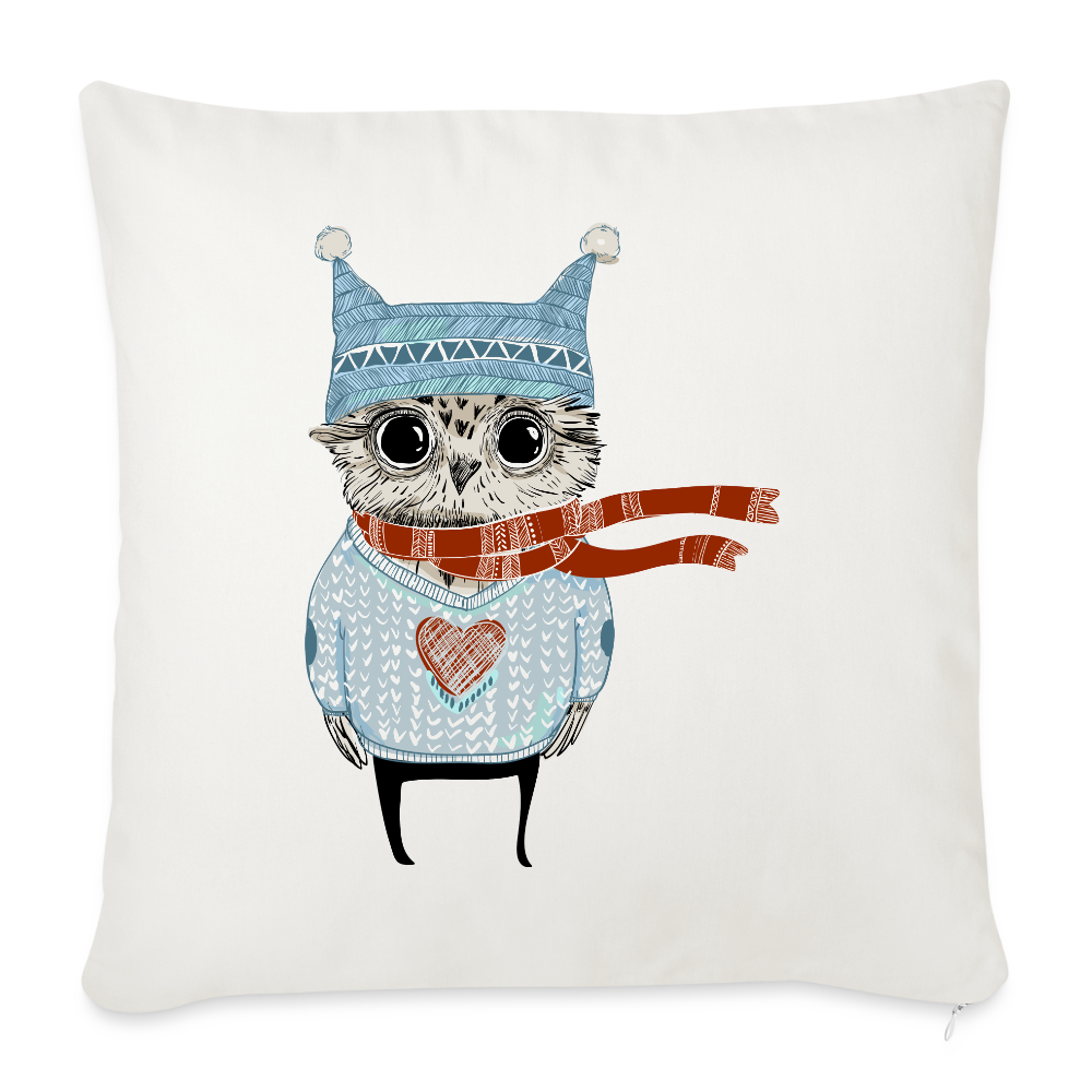 Sofakissen mit Füllung "Weihnachtseule" - Naturweiß 