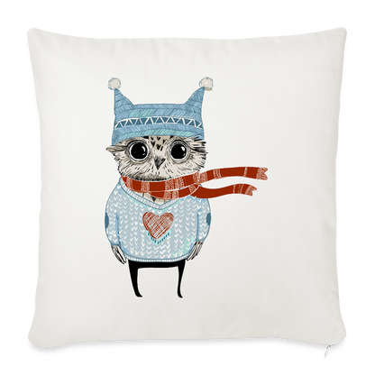 Sofakissen mit Füllung "Weihnachtseule" - Naturweiß 